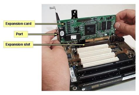 an adapter card being inserted in an expansion slot